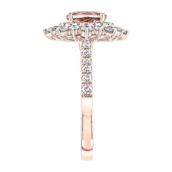 Rose Gold Morganite & Two Diamond Rings Set – $1,600 - Picture 4 of 7